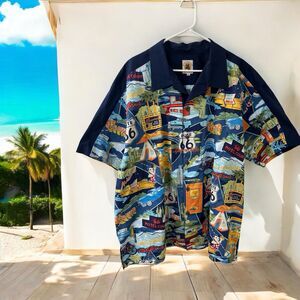 Max Boxxer Cars Route 66 States Chicago Shirt‎ SIZE XXL Vintage Cars Drive ins